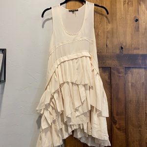 Pinky cream layered dress size small